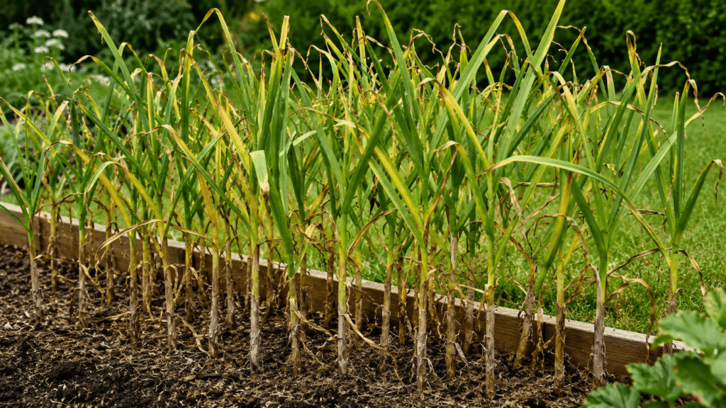 harvest garlic