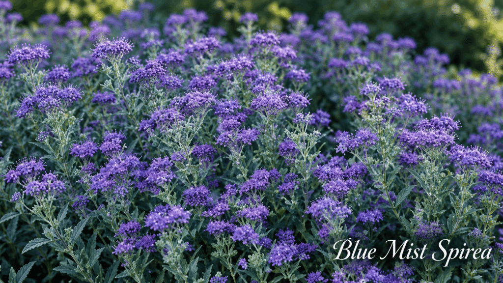 blue mist spirea closeup - Garden Wise Guy blue mist spirea closeup