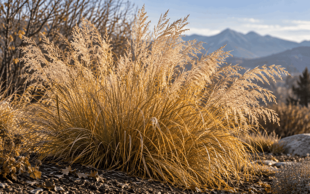 Autumn Korean feather reed grass in Denver
