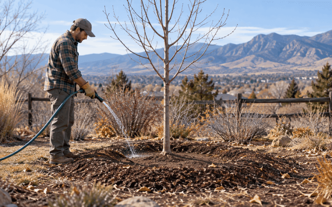 Late-fall tree watering